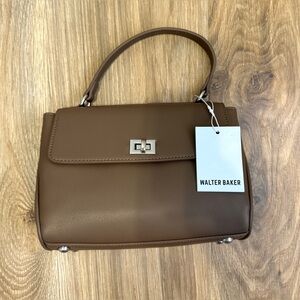Walter Baker Madeline Mini Satchel Cedar Brown Leather Top Handle Bag NWT